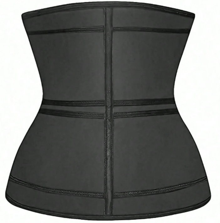 Waist Trainer Belt with Double Straps & Zip — Adjustable Trimmer That Won't Roll or Slip